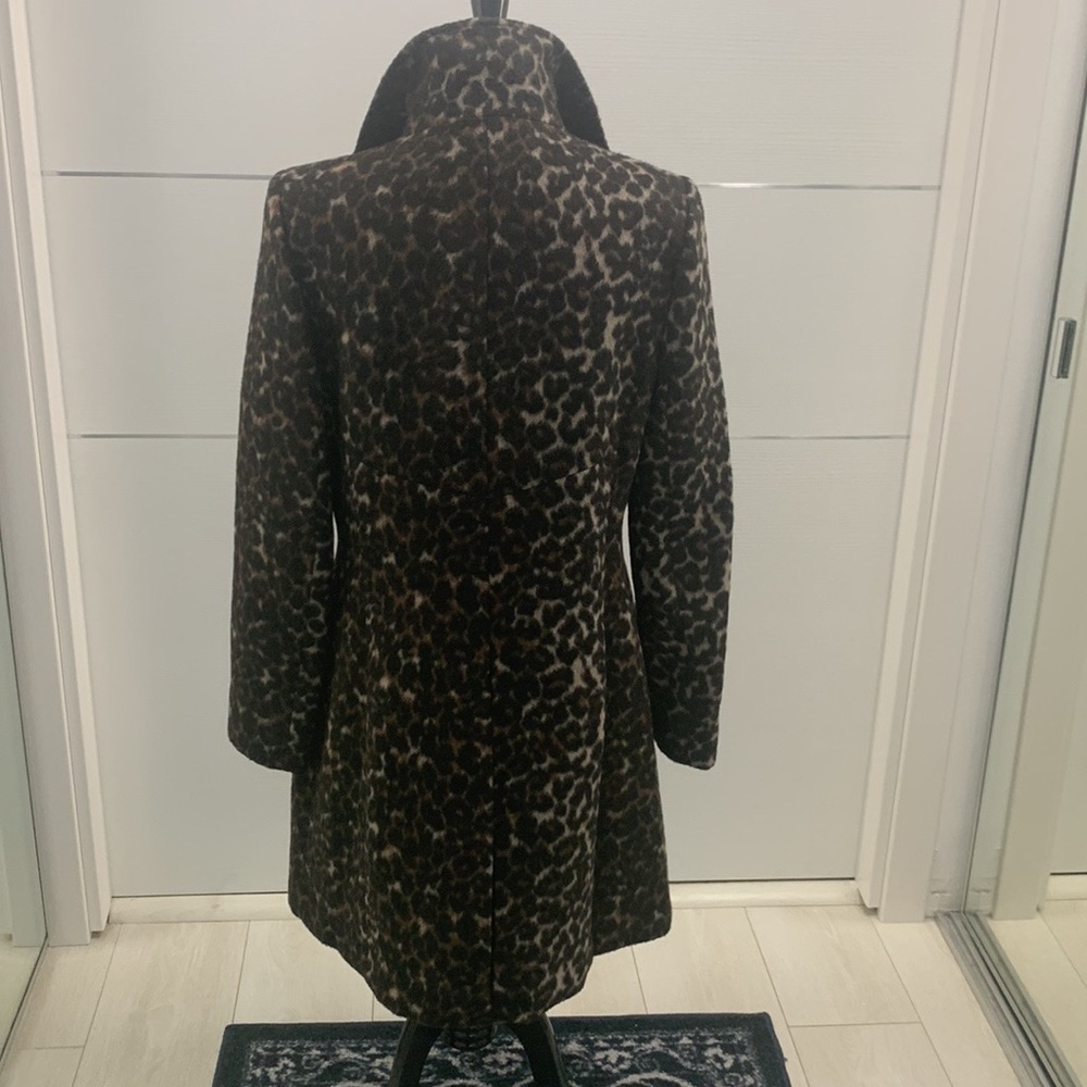 NWOT Via Spiga Leopard Print Coat size 12 - Picture 5 of 17